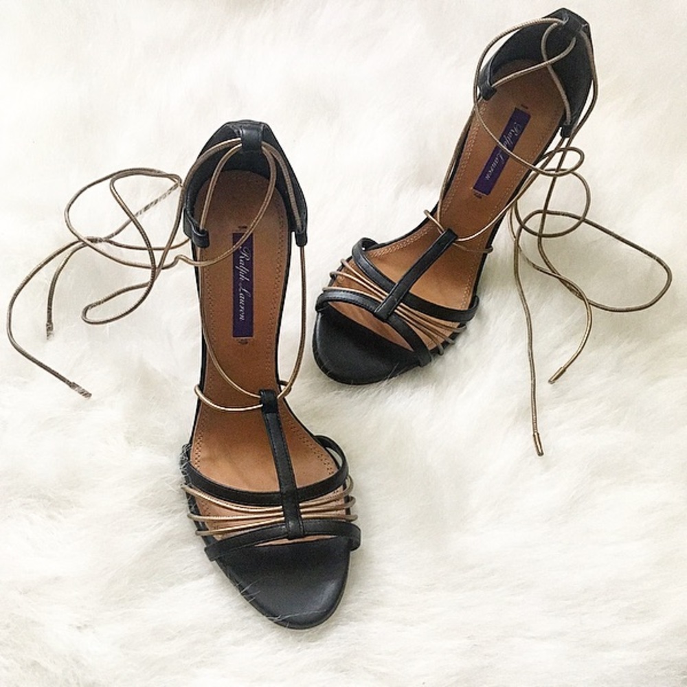 Ralph Lauren Purple Label Lace Up Heels, EUR Sz 38